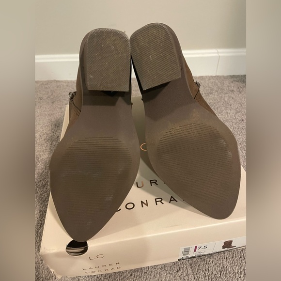 Worn once! Lauren Conrad memory foam heeled zip up point toe cowgirl boots - Picture 7 of 7